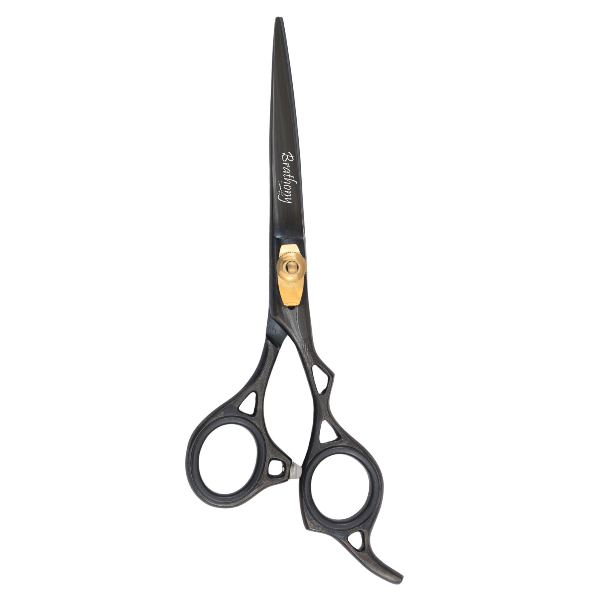 Professional Barber Scissors Set 6.5” Japanese Steel Hair Cutting Thinning Black