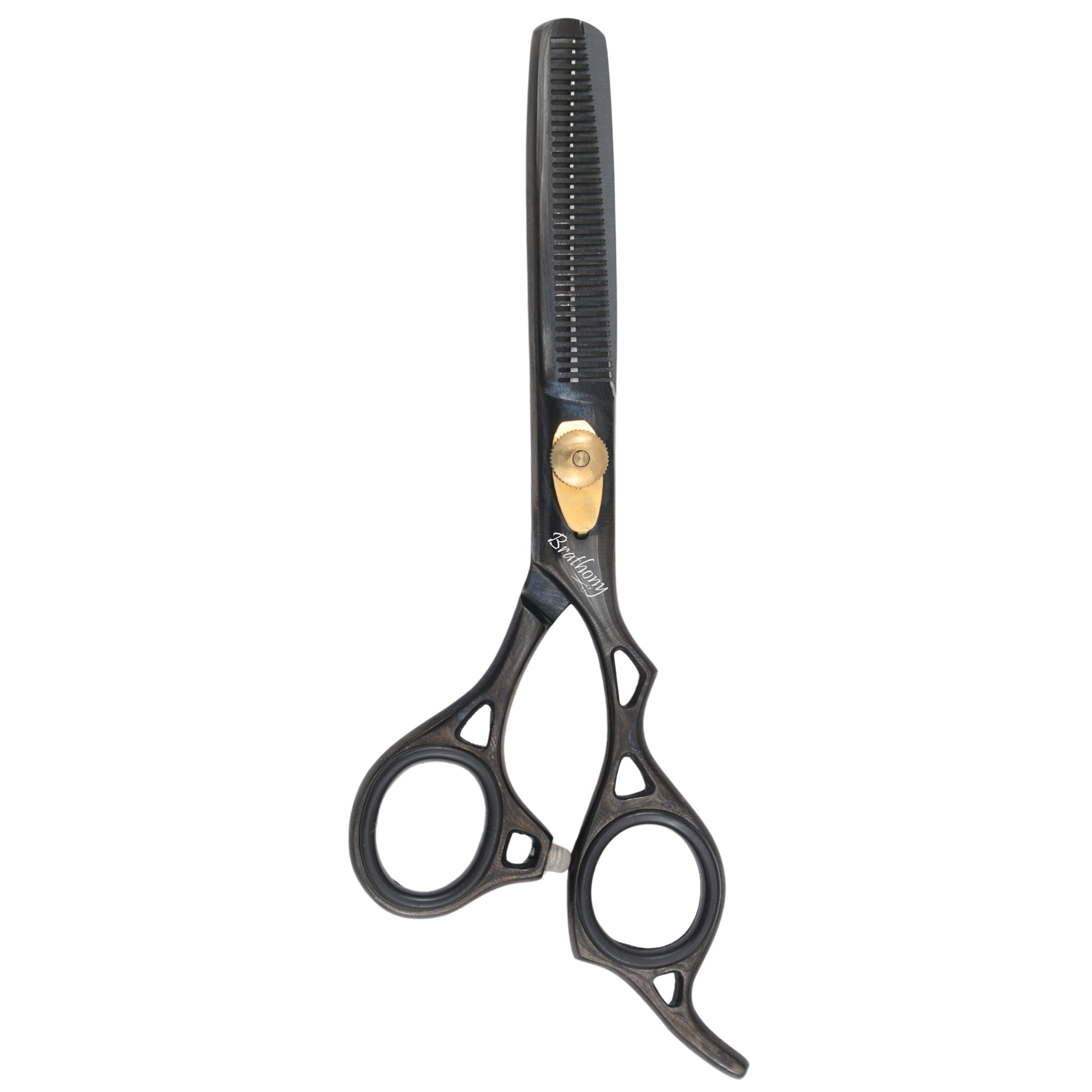 Professional Barber Scissors Set 6.5” Japanese Steel Hair Cutting Thinning Black