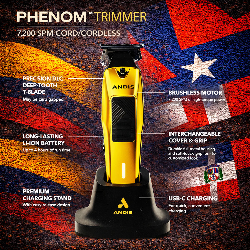 Andis Phenom Professional Cord/Cordless Lithium ion Electric Beard & Hair Trimmer