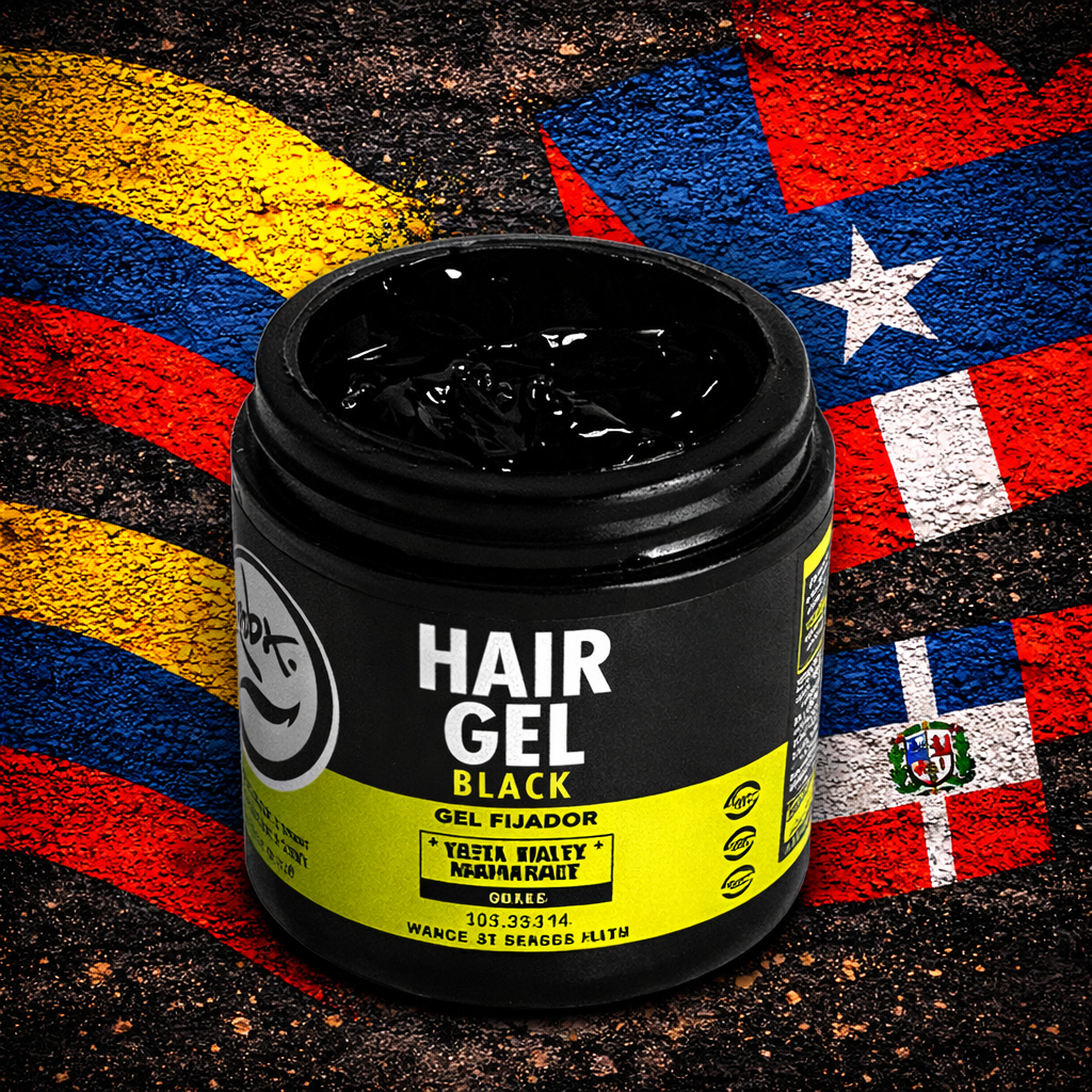 Rolda Black Styling Gel | Gray Coverage, Medium-Strong Hold, Medium Shine, Wet Look, Alcohol-Free, No Flaking