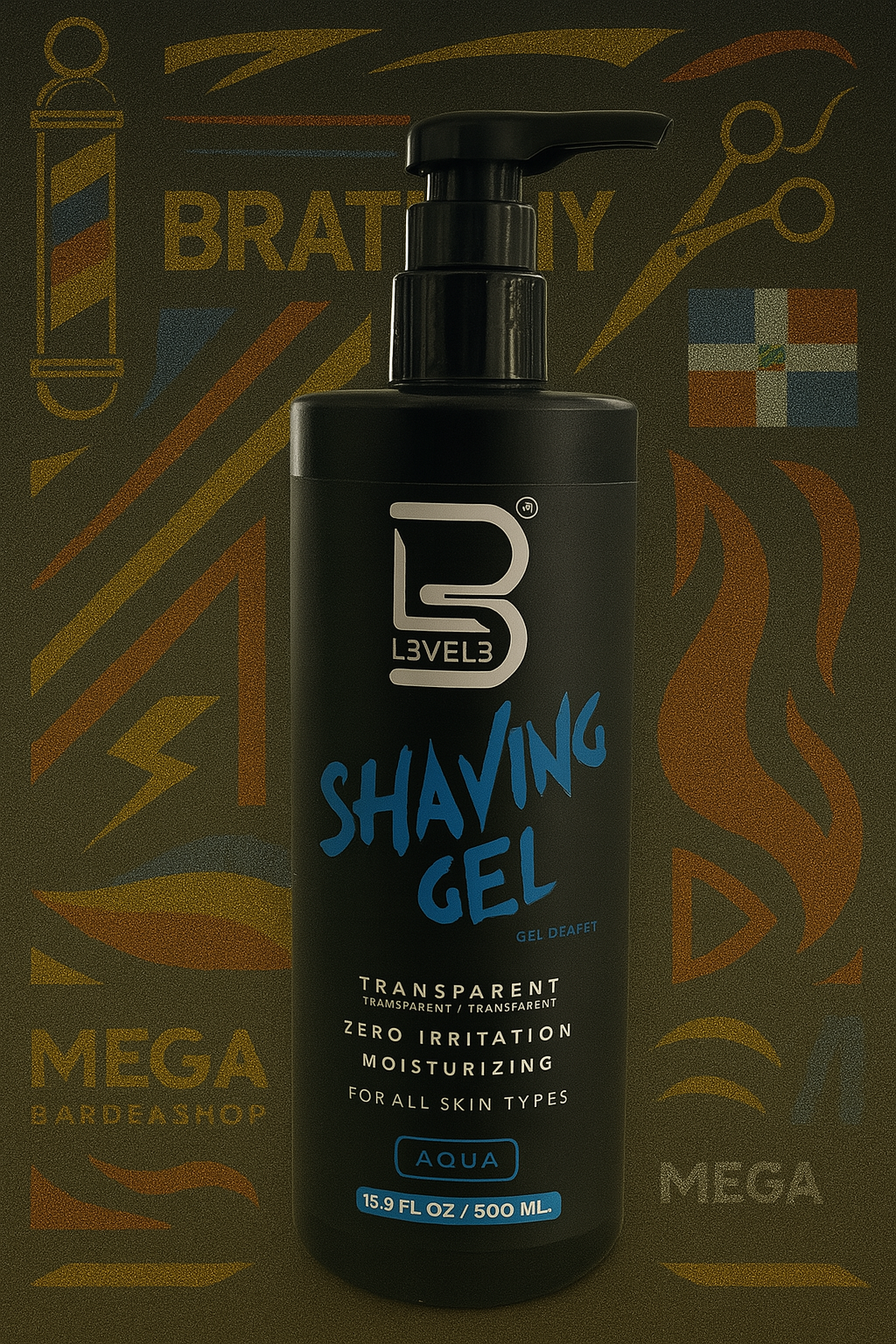 Gel de Afeitar Transparente L3VEL3 - Precisión y Deslizamiento