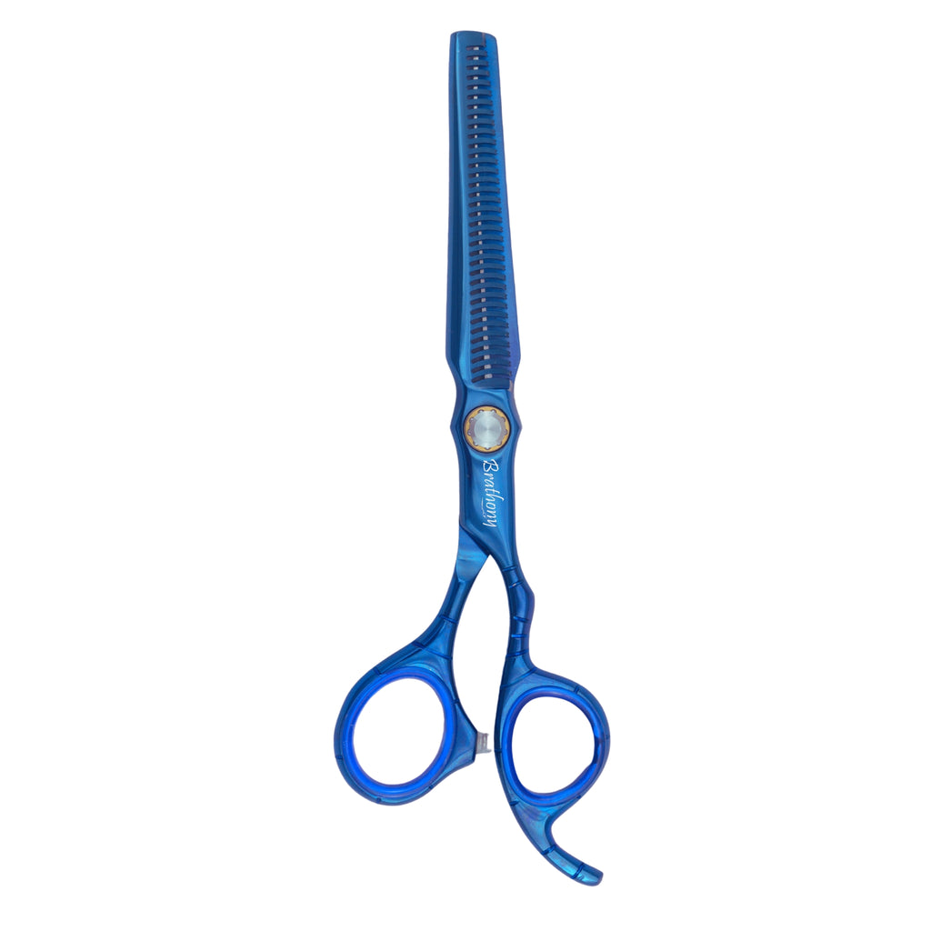 Professional Barber Scissors Set 7.5” Japanese Steel Hair Cutting Thinning Blue