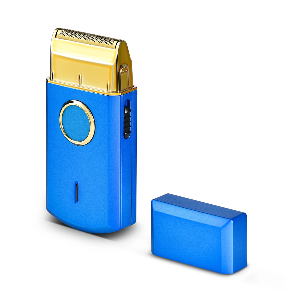 StyleCraft UNO Professional Gold Single Foil Shaver Blue SC #SCUNOSFSB - NEW