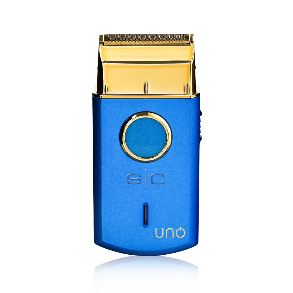 StyleCraft UNO Professional Gold Single Foil Shaver Blue SC #SCUNOSFSB - NEW