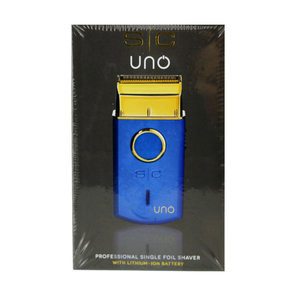 StyleCraft UNO Professional Gold Single Foil Shaver Blue SC #SCUNOSFSB - NEW