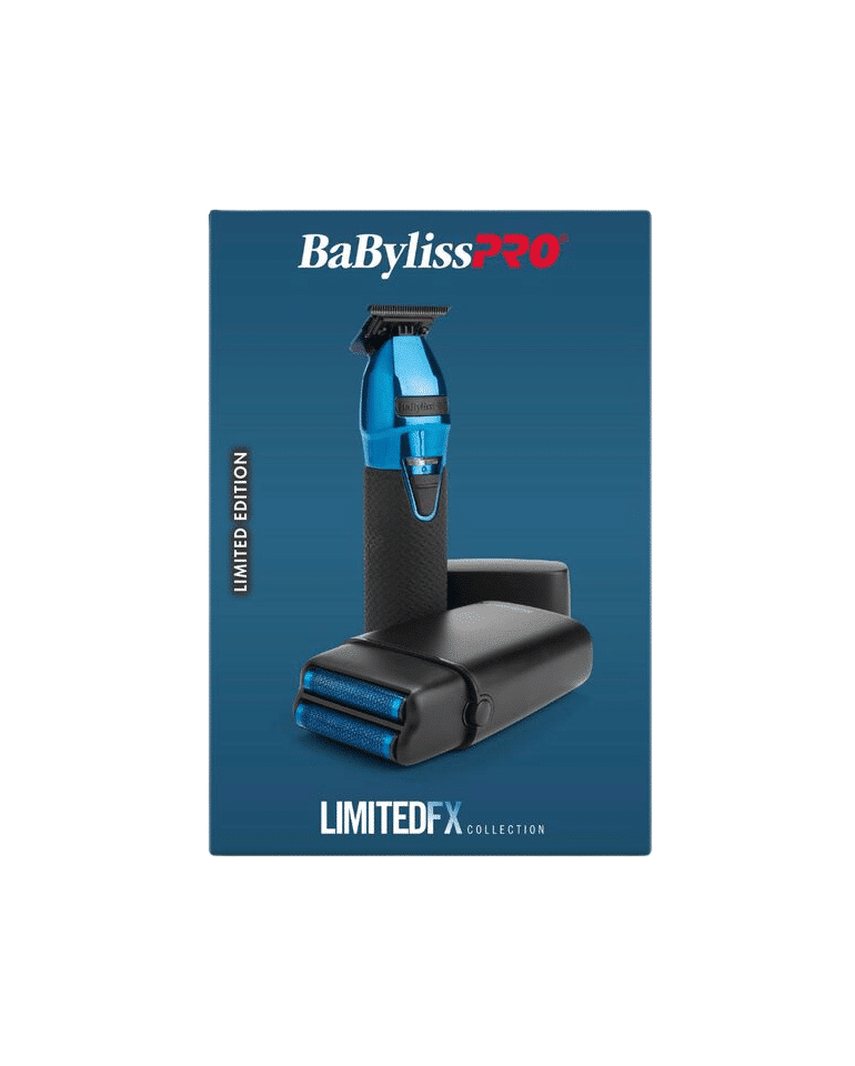 LimitedFX Blue & Black Trimmer & Double-Foil Shaver Gift Set